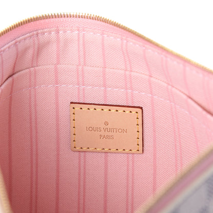 Louis Vuitton Damier Azur Neverfull MM GM Pochette Rose Ballerine 5 of 5