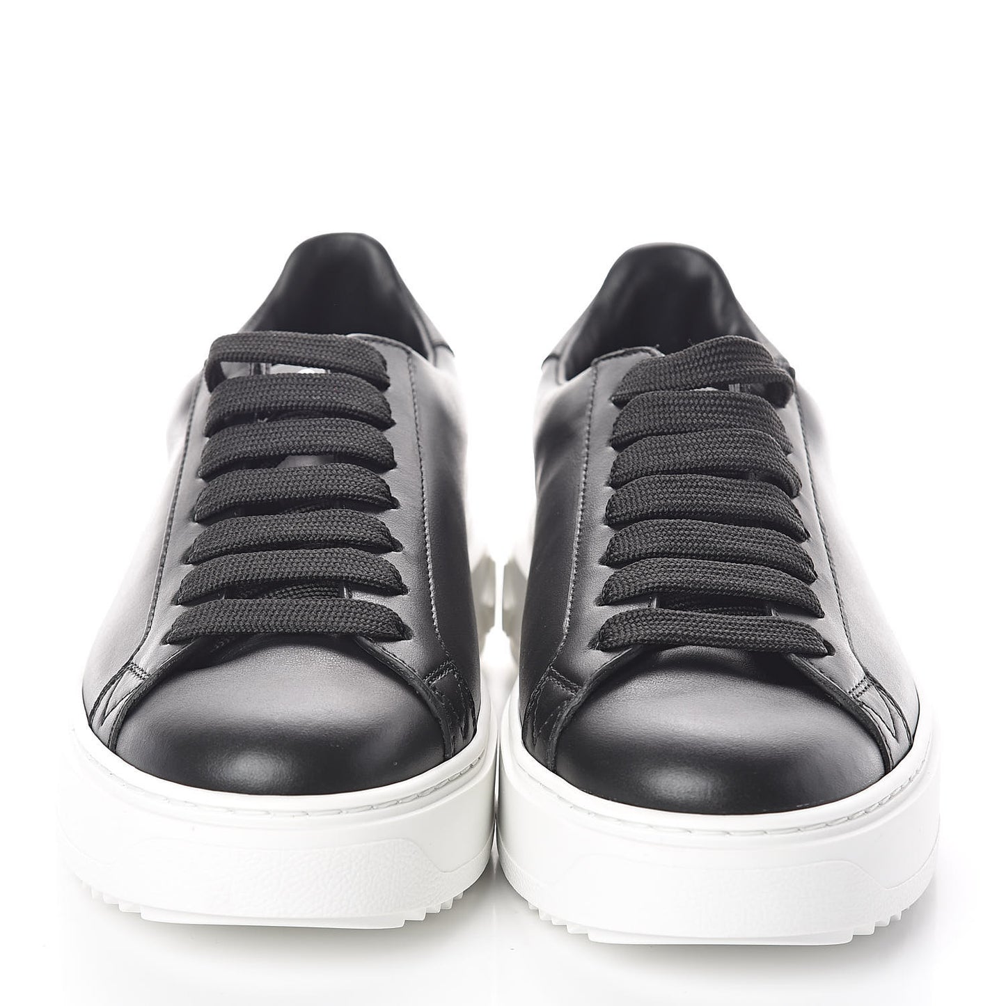 Calfskin Time Out Sneakers 37 Black