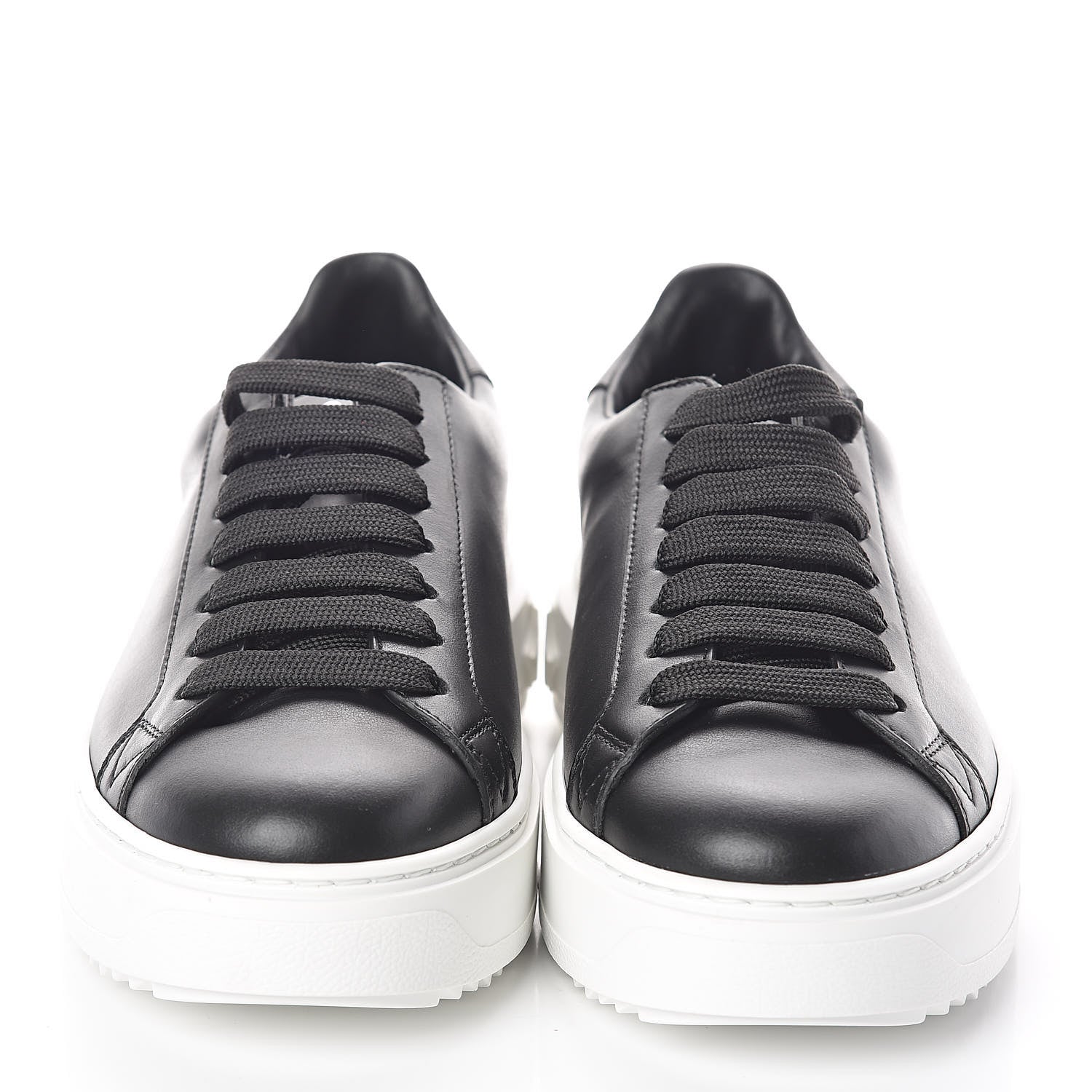 Louis Vuitton Calfskin Time Out Sneakers 37 Black 2 of 7