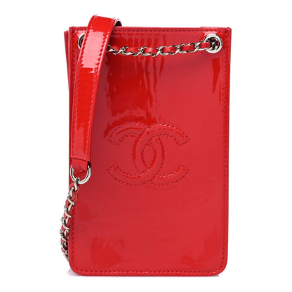 Chanel Patent Crossbody CC Phone Holder Red 1 of 9