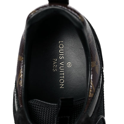 Louis Vuitton Suede Monogram Run Away Sneakers 36 Black 8 of 10