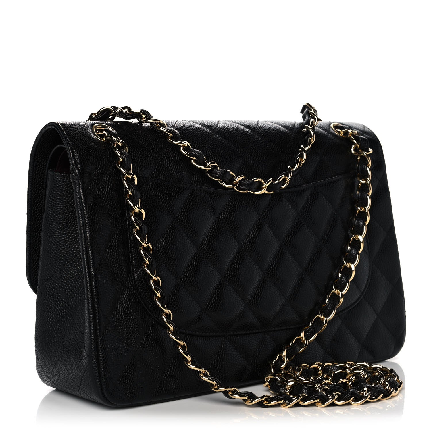 Chanel Caviar Quilted Jumbo Double Flap Black 3 of 12