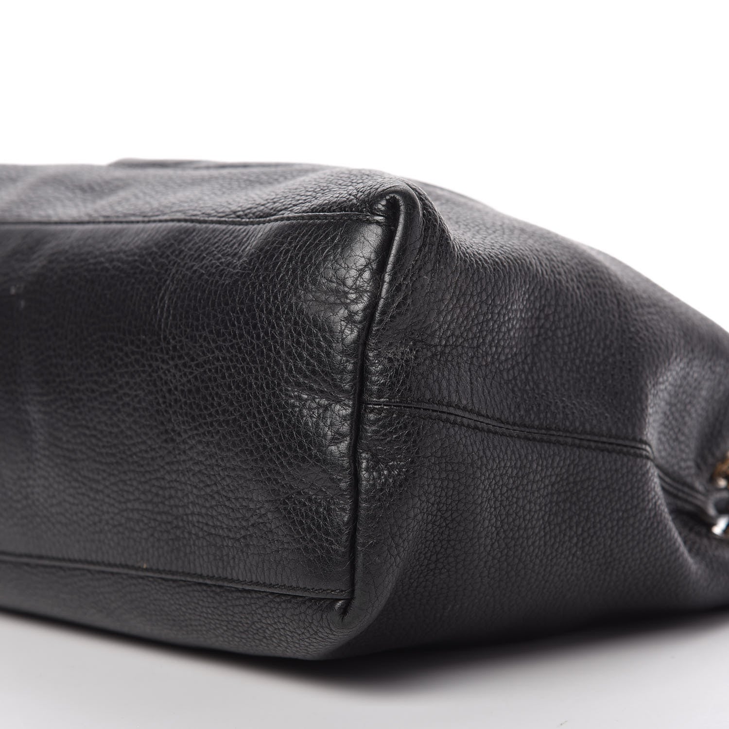 Gucci Pebbled Calfskin Medium Soho Chain Shoulder Bag Black 7 of 11