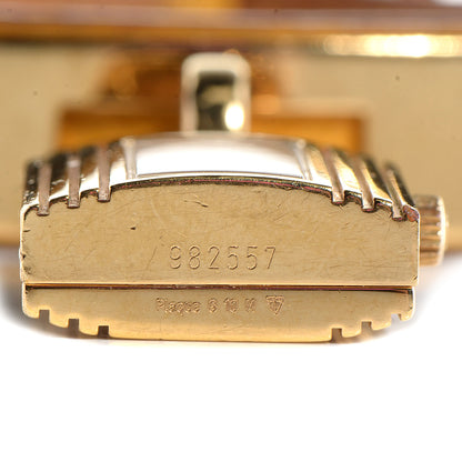 Hermes Stainless Steel Courchevel 20mm Kelly Cadena Quartz Watch Jaune 5 of 8
