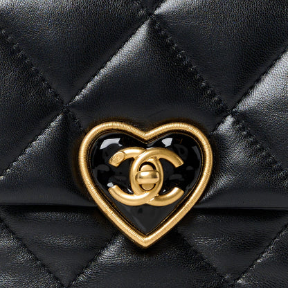 Chanel Lambskin Plexiglass Quilted Coco Love Mini Flap Black 8 of 10