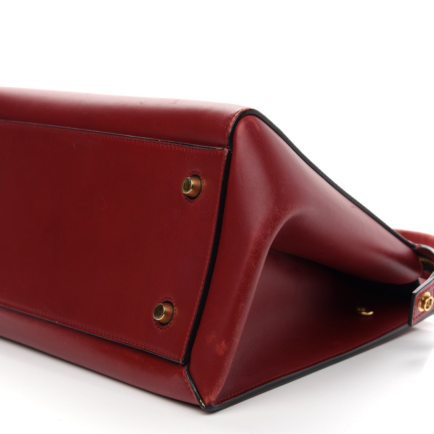 Celine Smooth Calfskin Large Edge Shoulder Bag Red 8 of 14