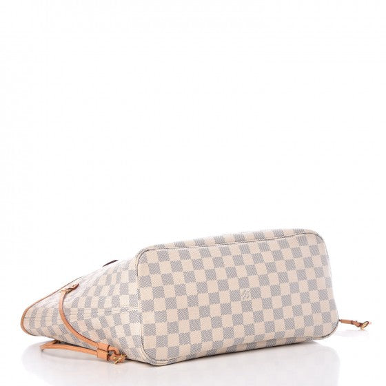 Damier Azur Neo Neverfull MM Rose Ballerine