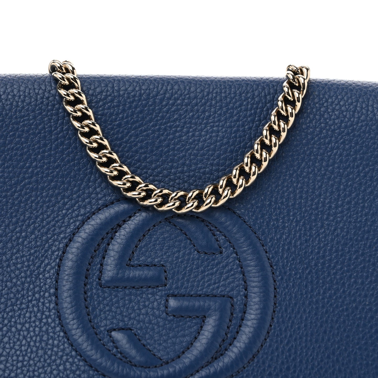 Pebbled Calfskin Medium Soho Flap Crossbody Caspian