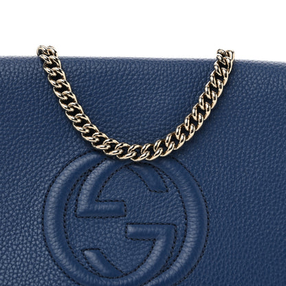 Gucci Pebbled Calfskin Medium Soho Flap Crossbody Caspian 8 of 15