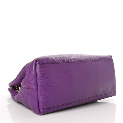 Gucci Pebbled Calfskin Medium Soho Chain Shoulder Bag Shine Purple 4 of 12