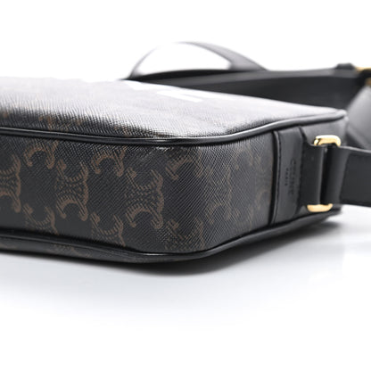 Celine Triomphe Canvas Medium Messenger Bag Black 10 of 10