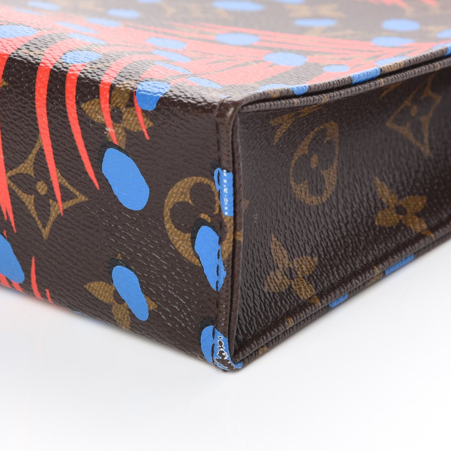 Monogram Jungle Dots Toiletry Pouch 26 Coquelicot Denim