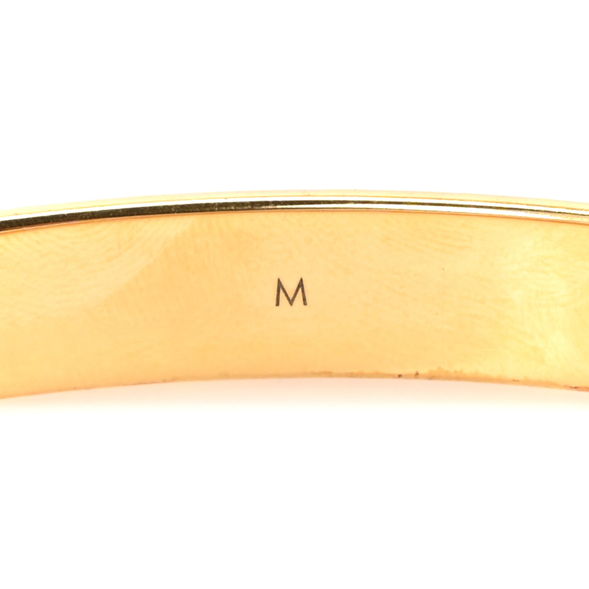 Brass Monogram Nanogram Cuff M Gold
