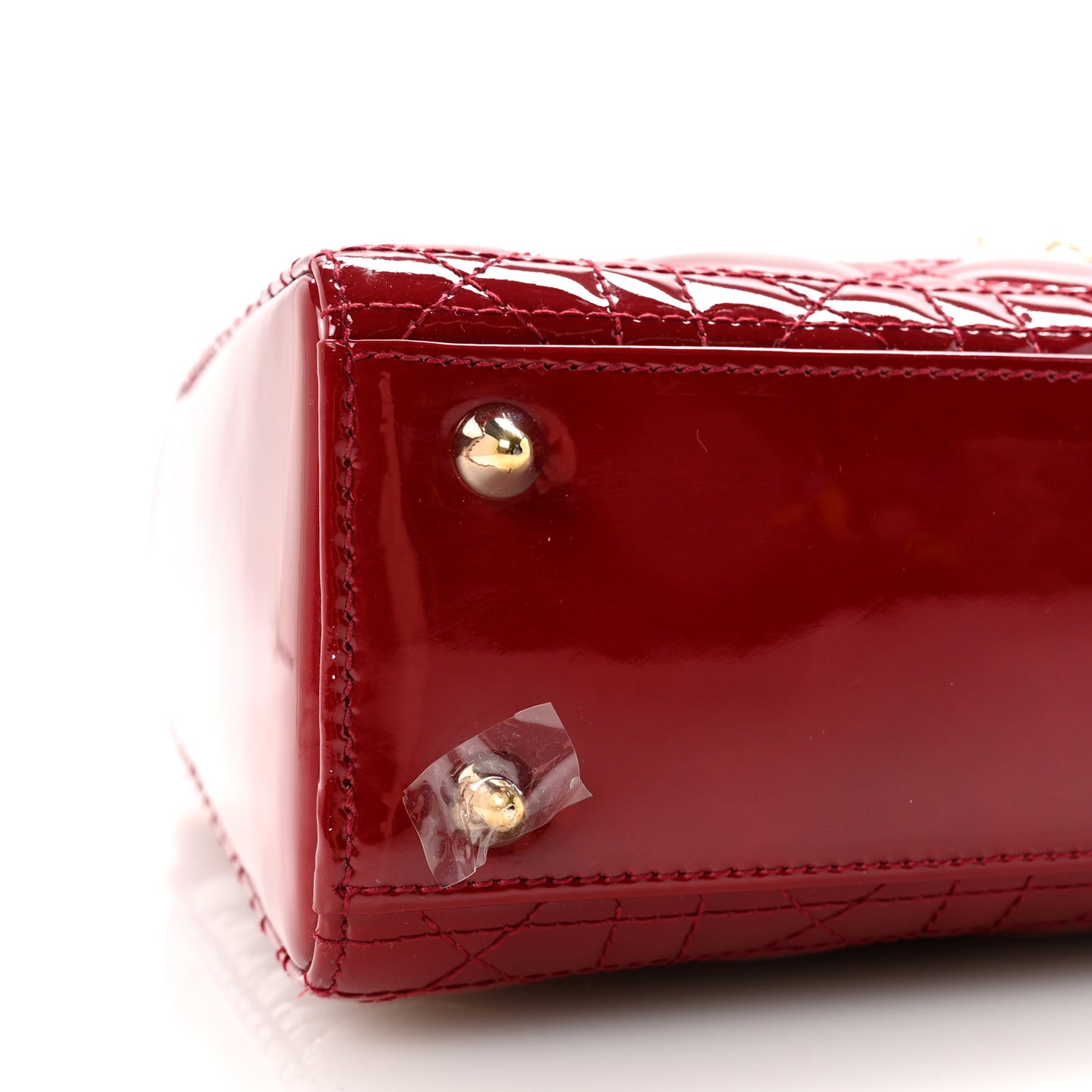 Patent Cannage Small My ABCDior Lady Dior Cherry Red
