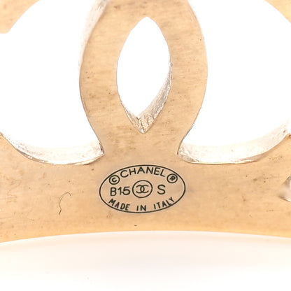 Chanel Metal Logo Cuff Gold 4 of 4