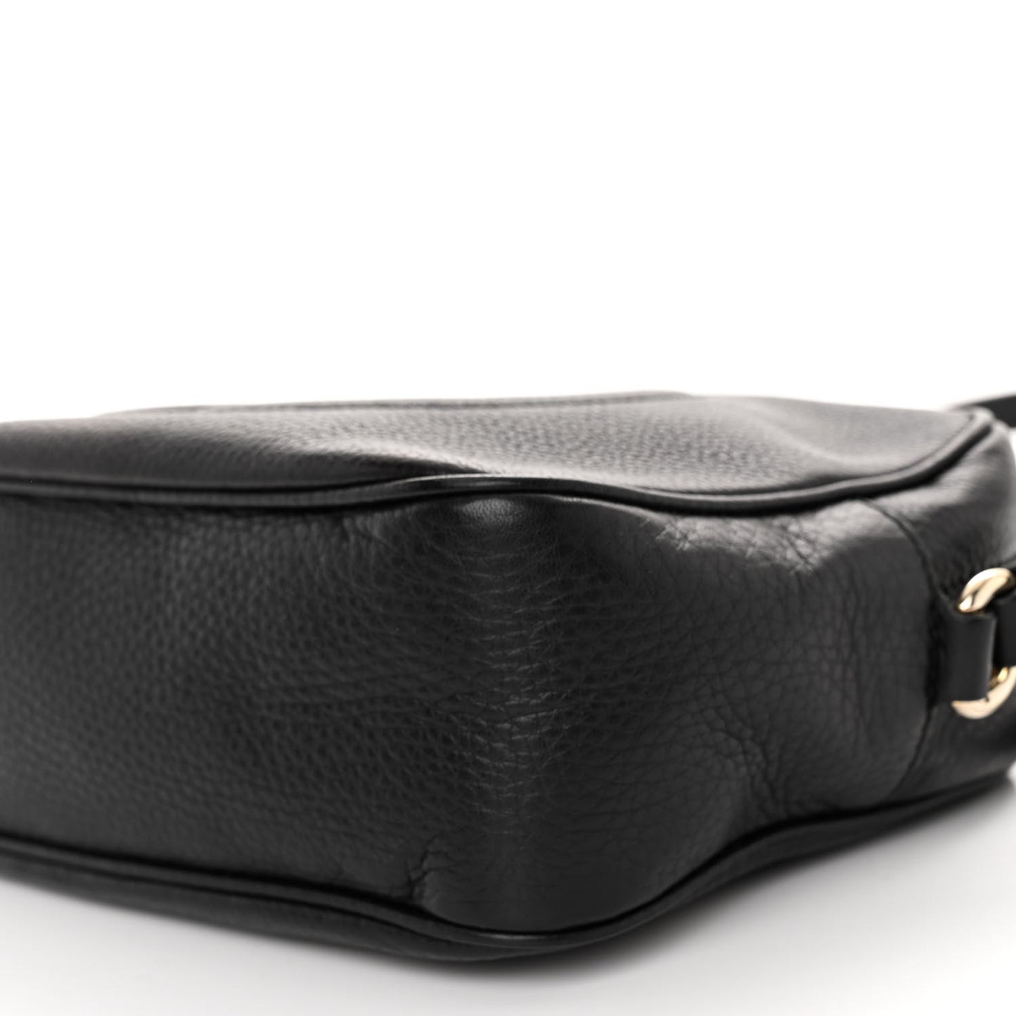 Pebbled Calfskin Small Soho Disco Bag Black