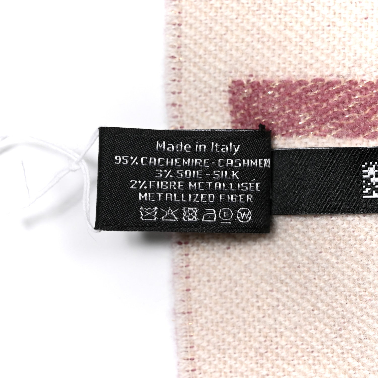 Chanel Cashmere CC Fringe Stole Pink 4 of 4
