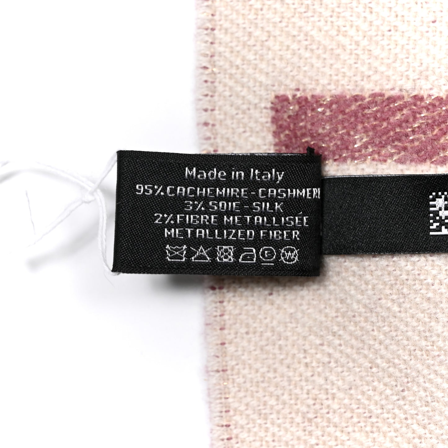 Cashmere CC Fringe Stole Pink