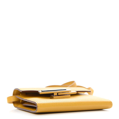Hermes Chevre Mysore Mini Cinhetic Wallet Jaune Ambre 4 of 9