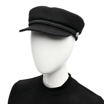 Hermes Cashmere Womens Deauville Cap 58 Black 2 of 8