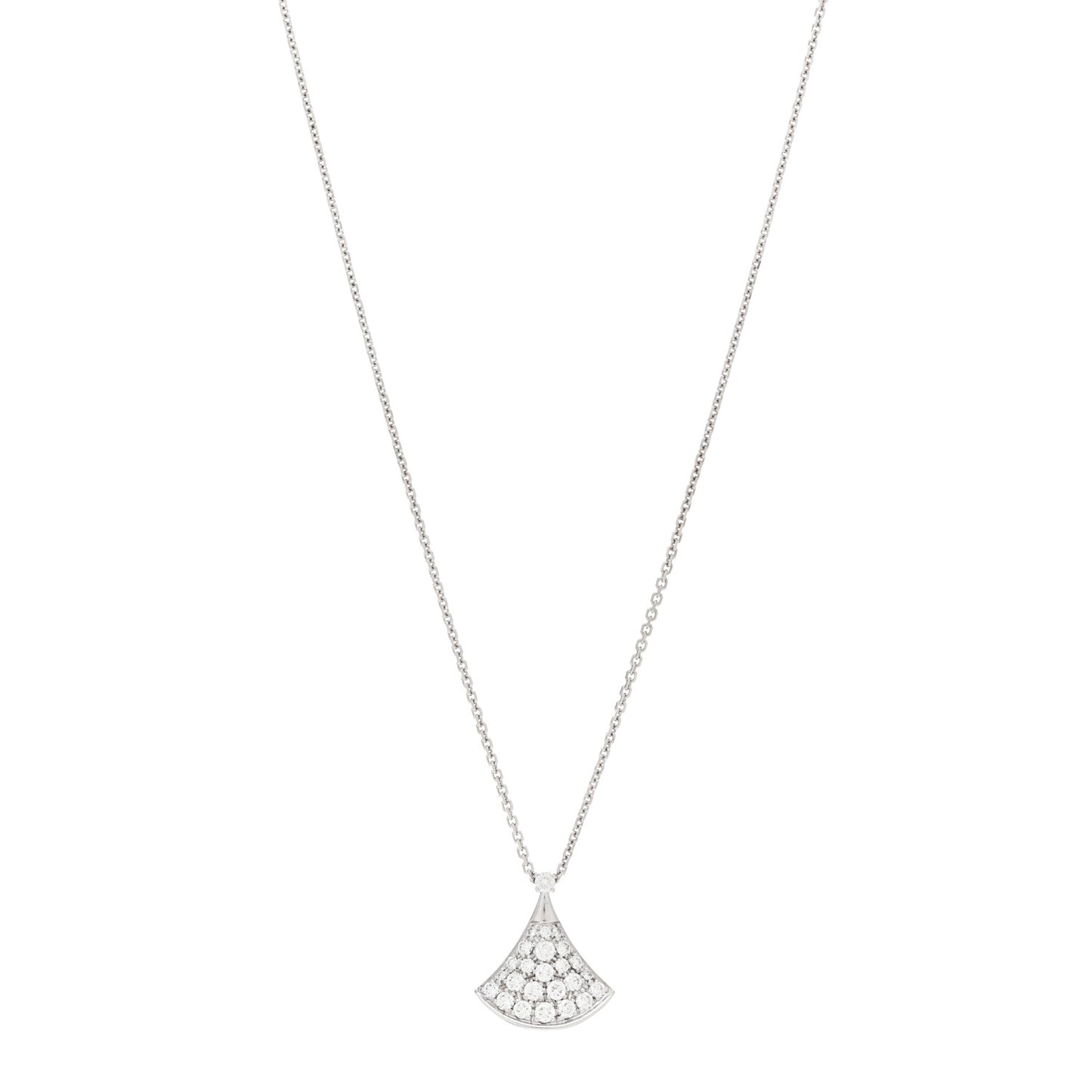 18K White Gold Diamond Divas' Dream Pave Necklace