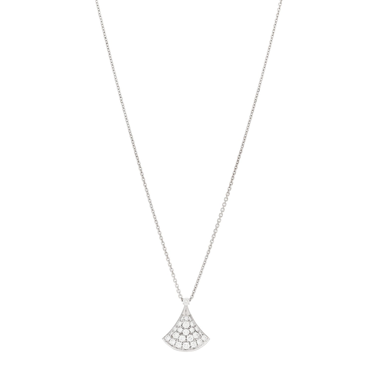 Bulgari 18K White Gold Diamond Divas' Dream Pave Necklace 1 of 6