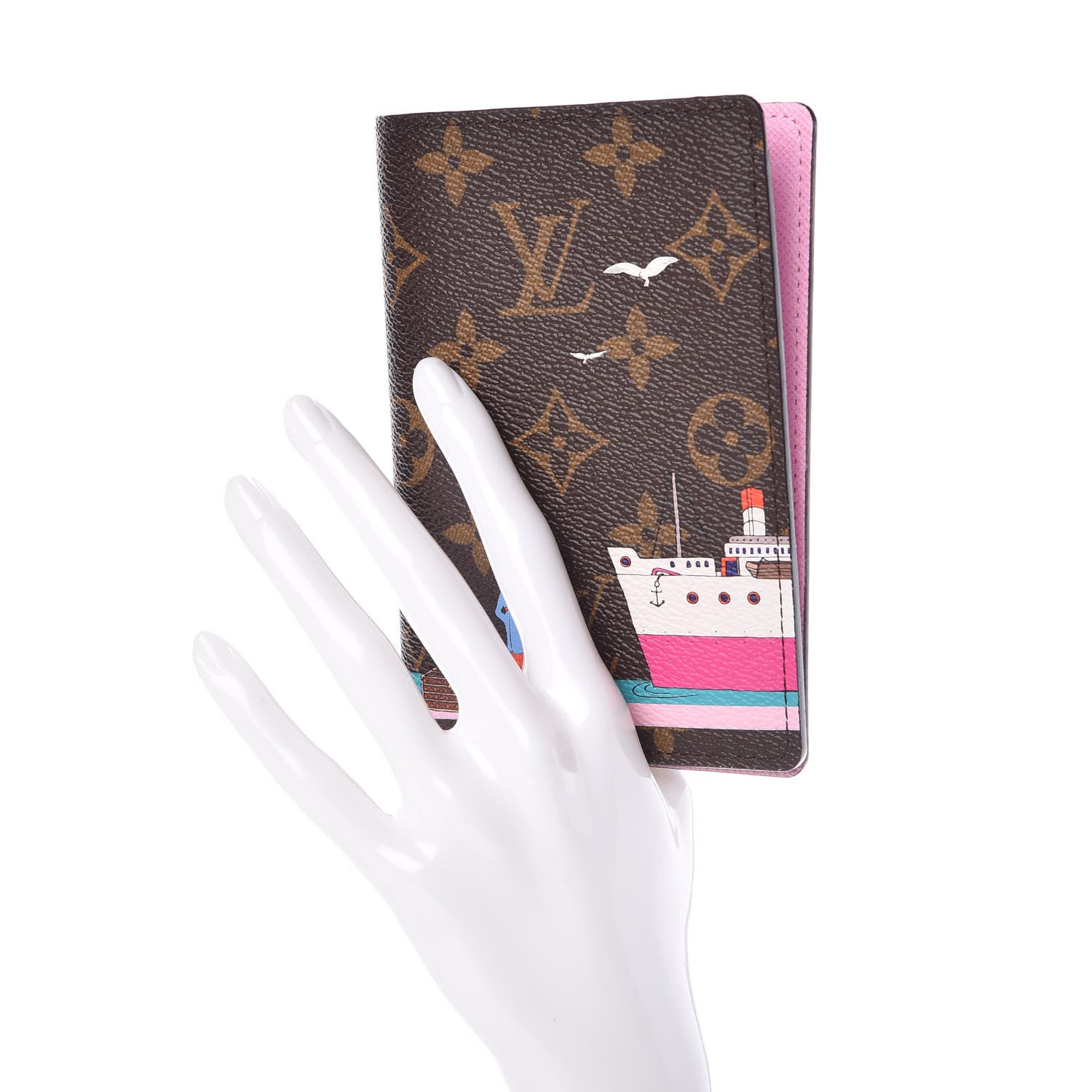 Louis Vuitton Monogram 2016 Christmas Animation Passport Cover Rose Ballerine 2 of 7