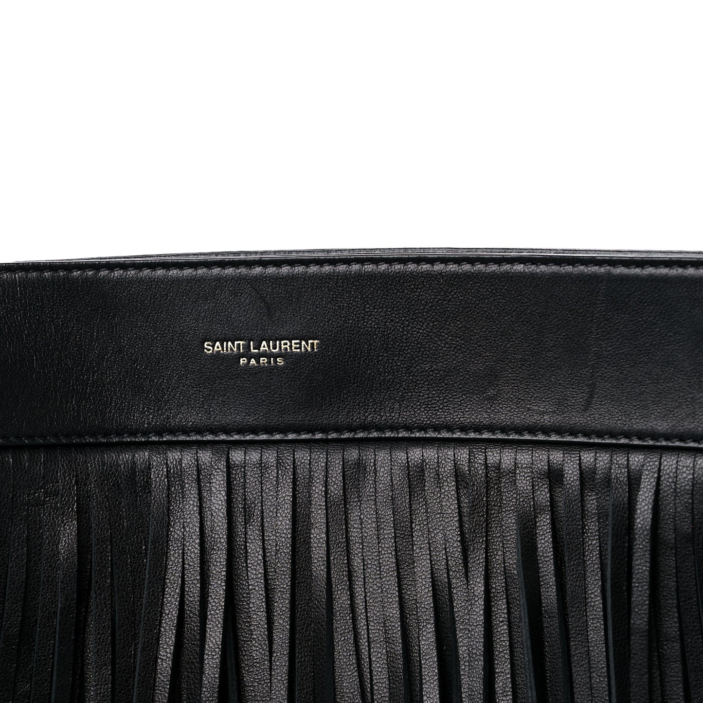 Suede Calfskin Large Grace Fringed Hobo Bag Rope Black