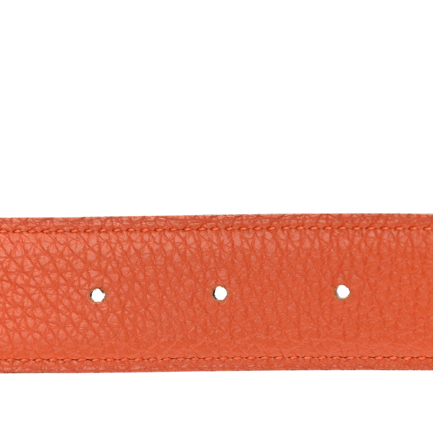 Hermes Togo Box 32mm H Belt 90 Orange Black 6 of 7