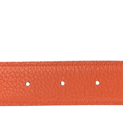 Hermes Togo Box 32mm H Belt 90 Orange Black 6 of 7