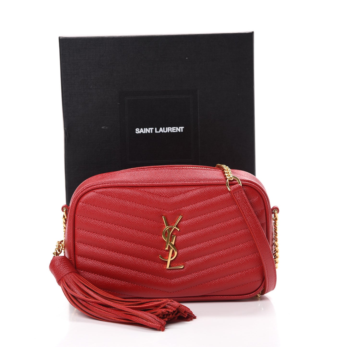 Grain De Poudre Matelasse Monogram Mini Lou Camera Bag Eros Red