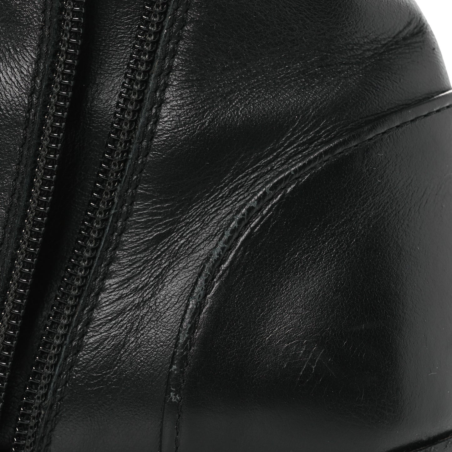 Calfskin Combat Boots 36.5 Black