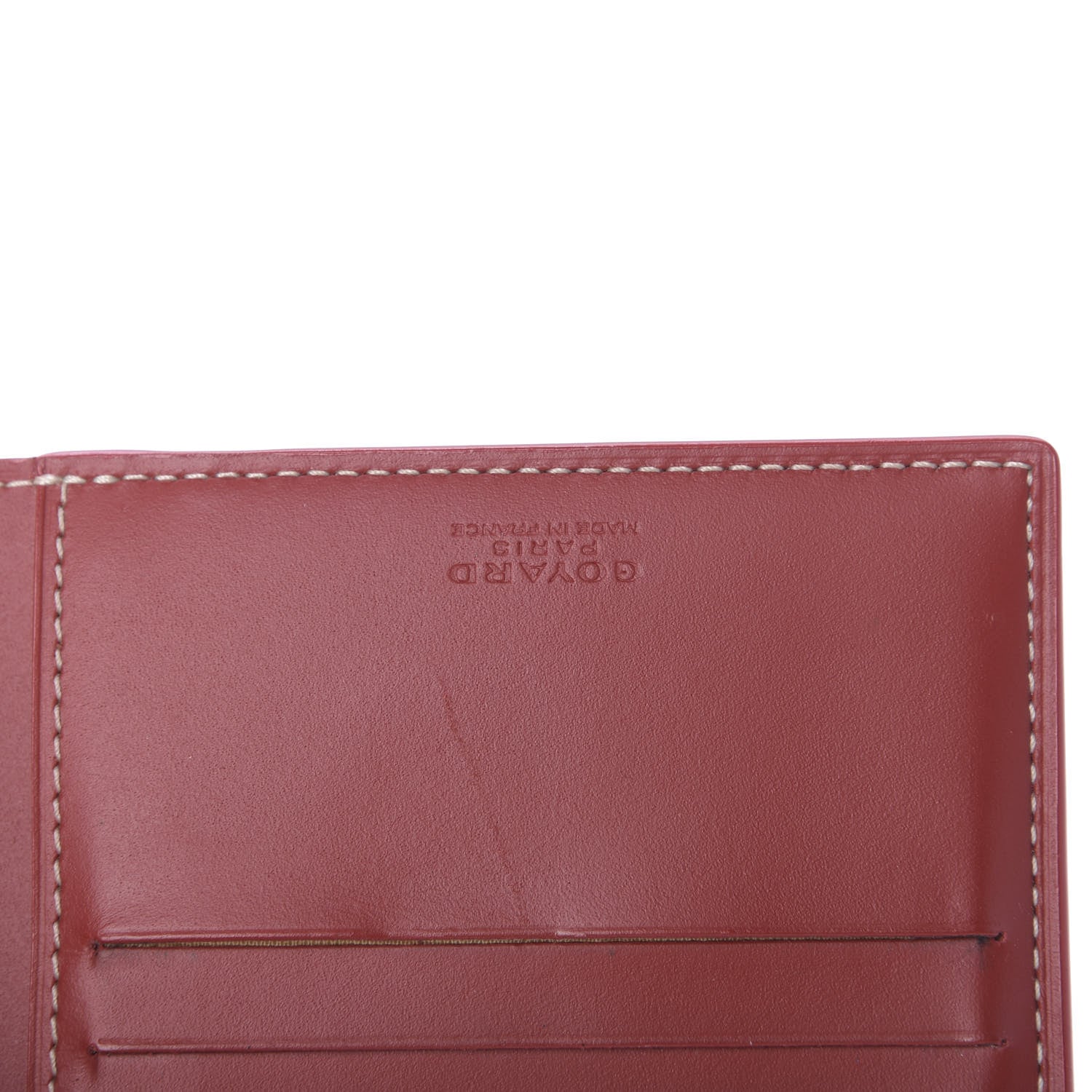 Goyard Goyardine Saint Florentin Bi-Fold Wallet Burgundy 8 of 10