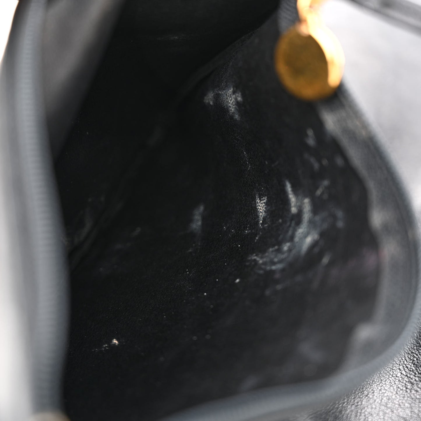 Lambskin CC Drawstring Bag Black
