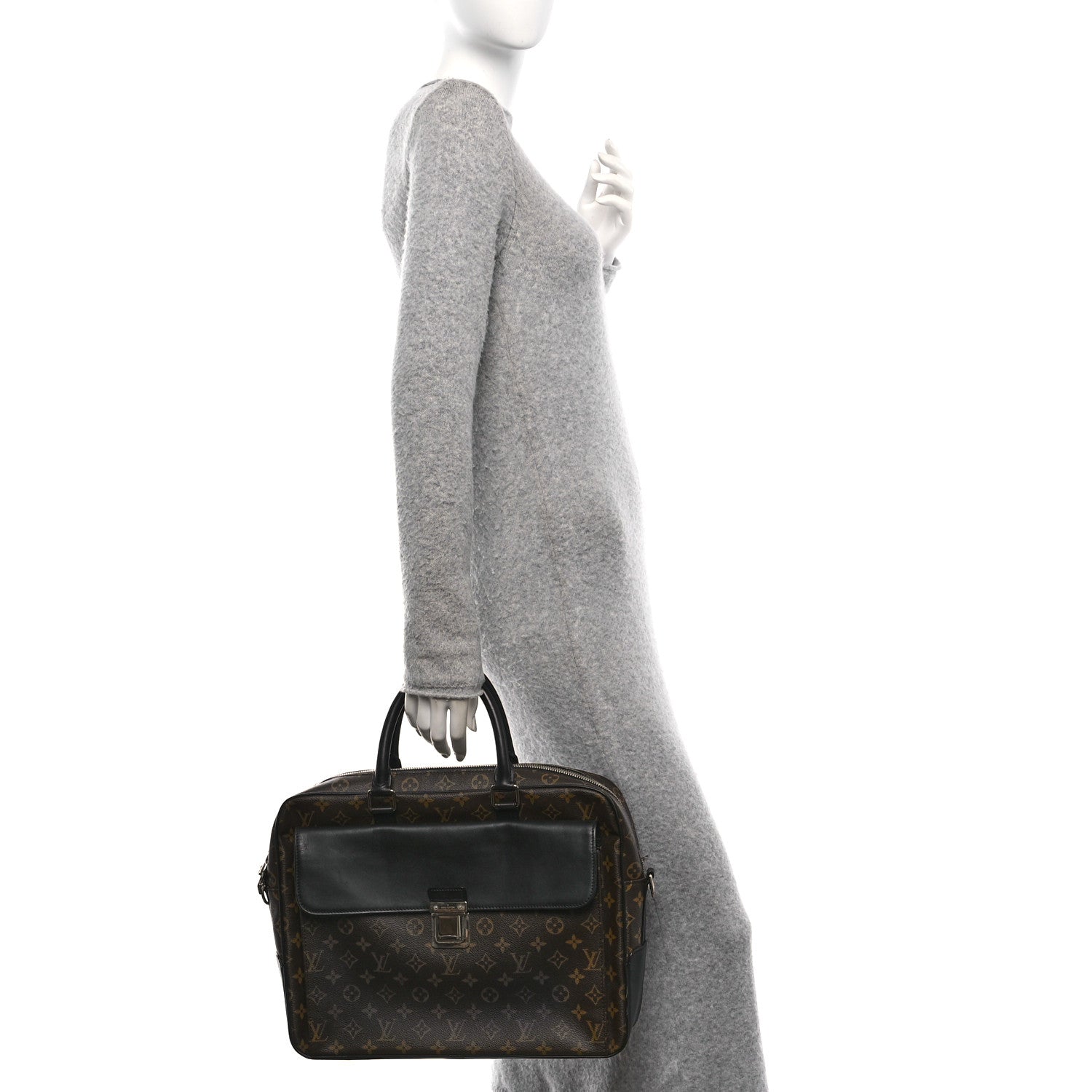 Louis Vuitton Monogram Macassar Soft Briefcase 2 of 13