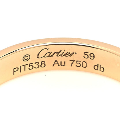Cartier 18K Yellow Gold 3.5mm LOVE Wedding Band Ring 59 8.75 4 of 5