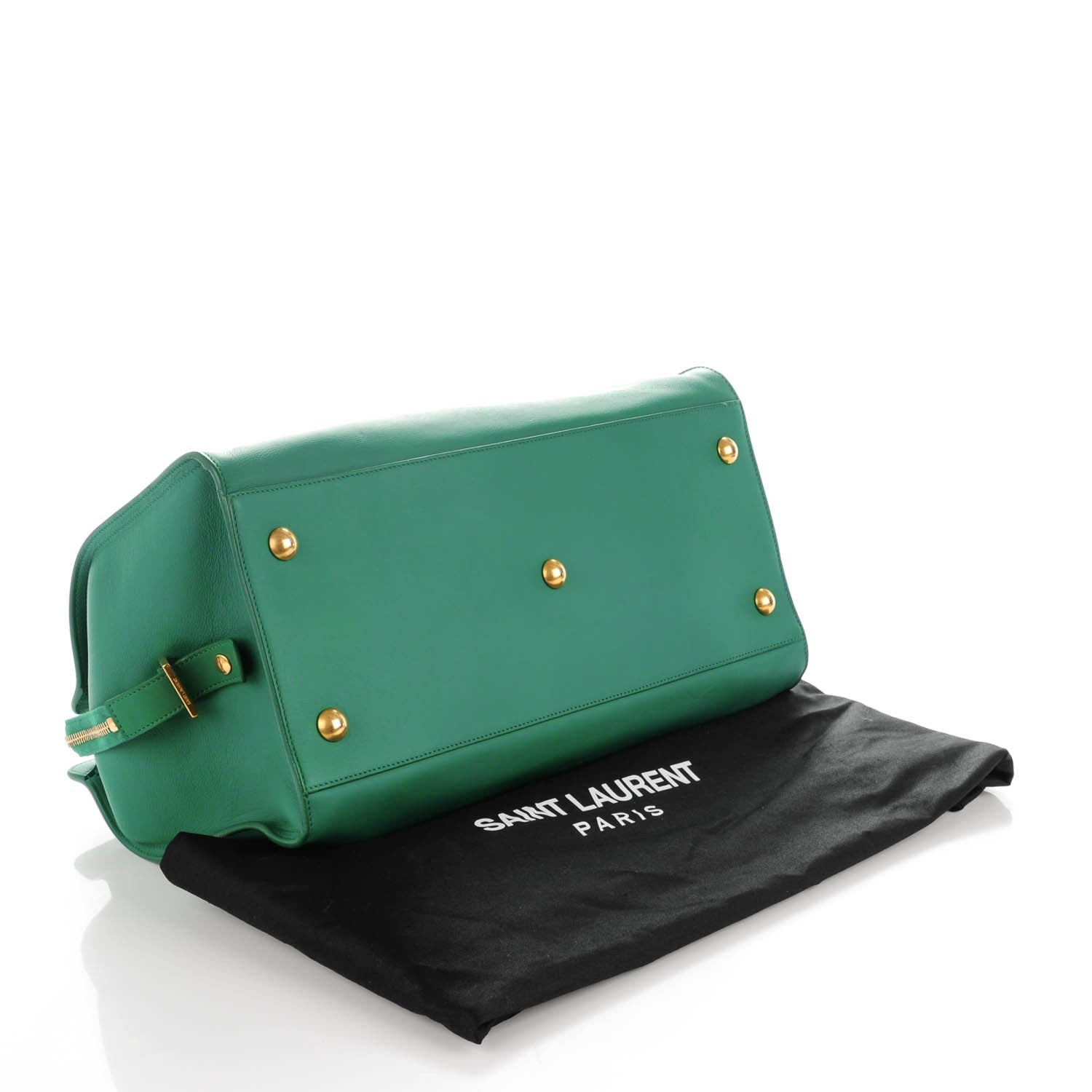 Saint Laurent Calfskin Medium Classic Y Cabas Green 4 of 6