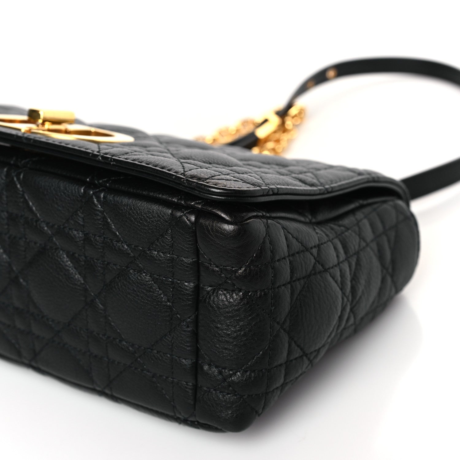 Christian Dior Calfskin Cannage Medium Caro Bag Black 9 of 9