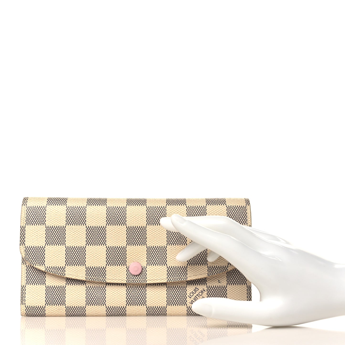 Damier Azur Emilie Wallet Rose Ballerine
