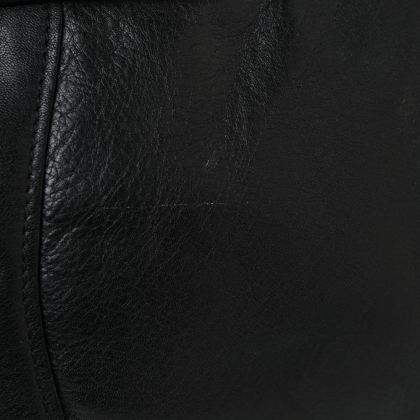 Soft Calf Pleated Two Pocket Hobo Black