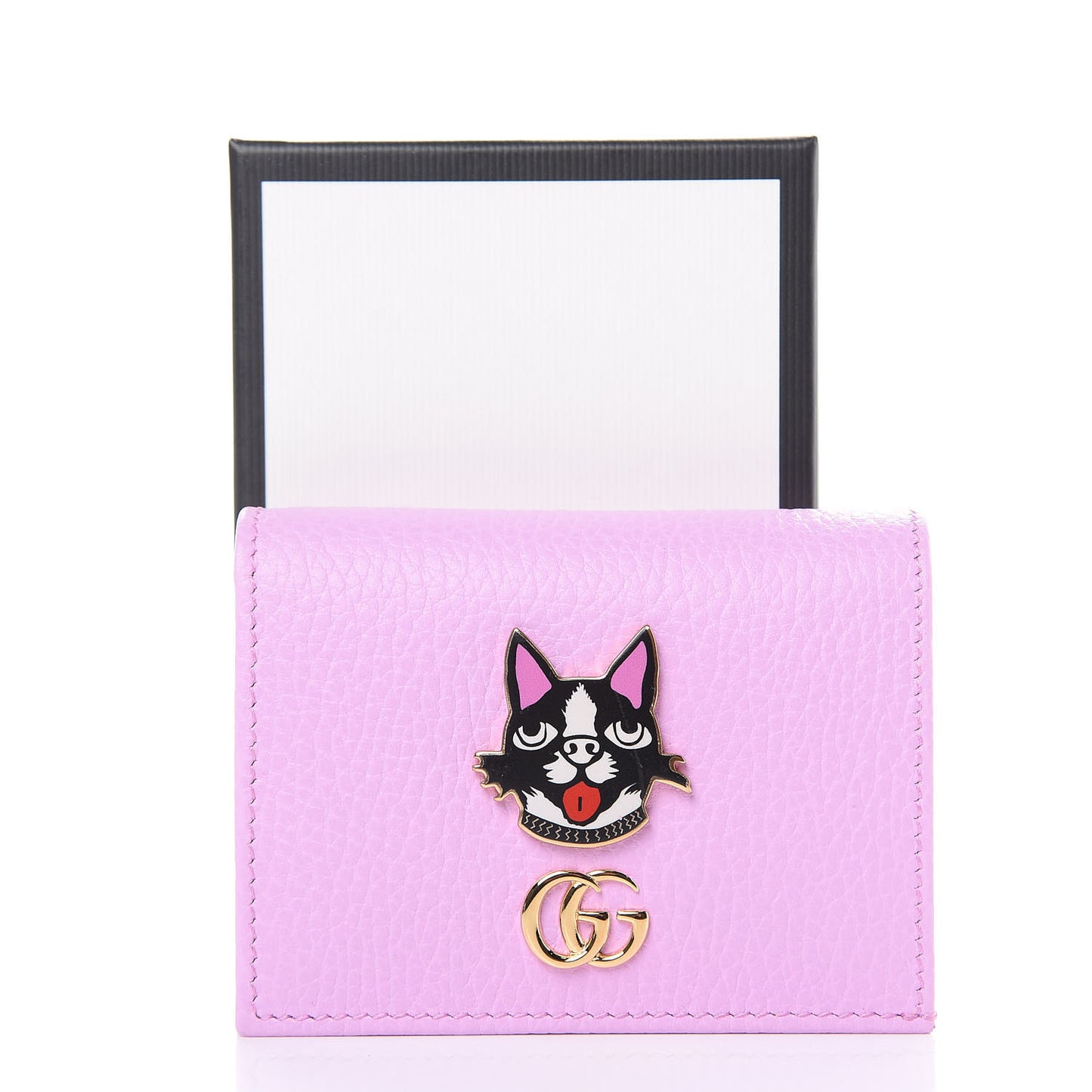 Dollar Calfskin Bosco Card Case Wallet Malva