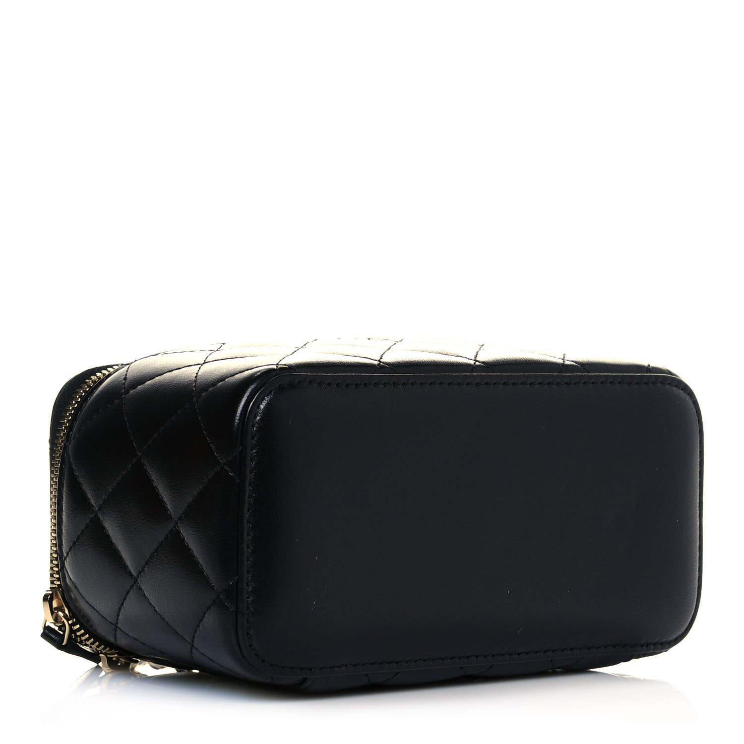 Chanel Lambskin Quilted Small Vanity Case With Chain Black 4 of 10