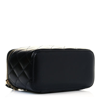 Chanel Lambskin Quilted Small Vanity Case With Chain Black 4 of 10