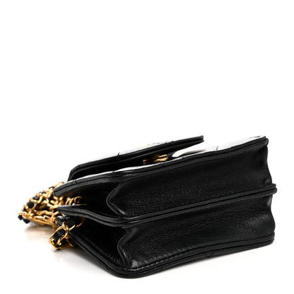 Chanel Lambskin Quilted Mini Accordion Clutch With Chain Black 4 of 11
