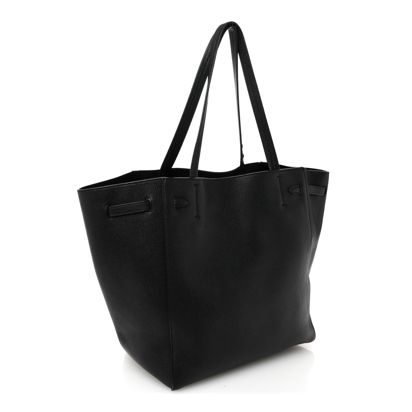 Soft Grained Calfskin Small Belt Cabas Phantom Black