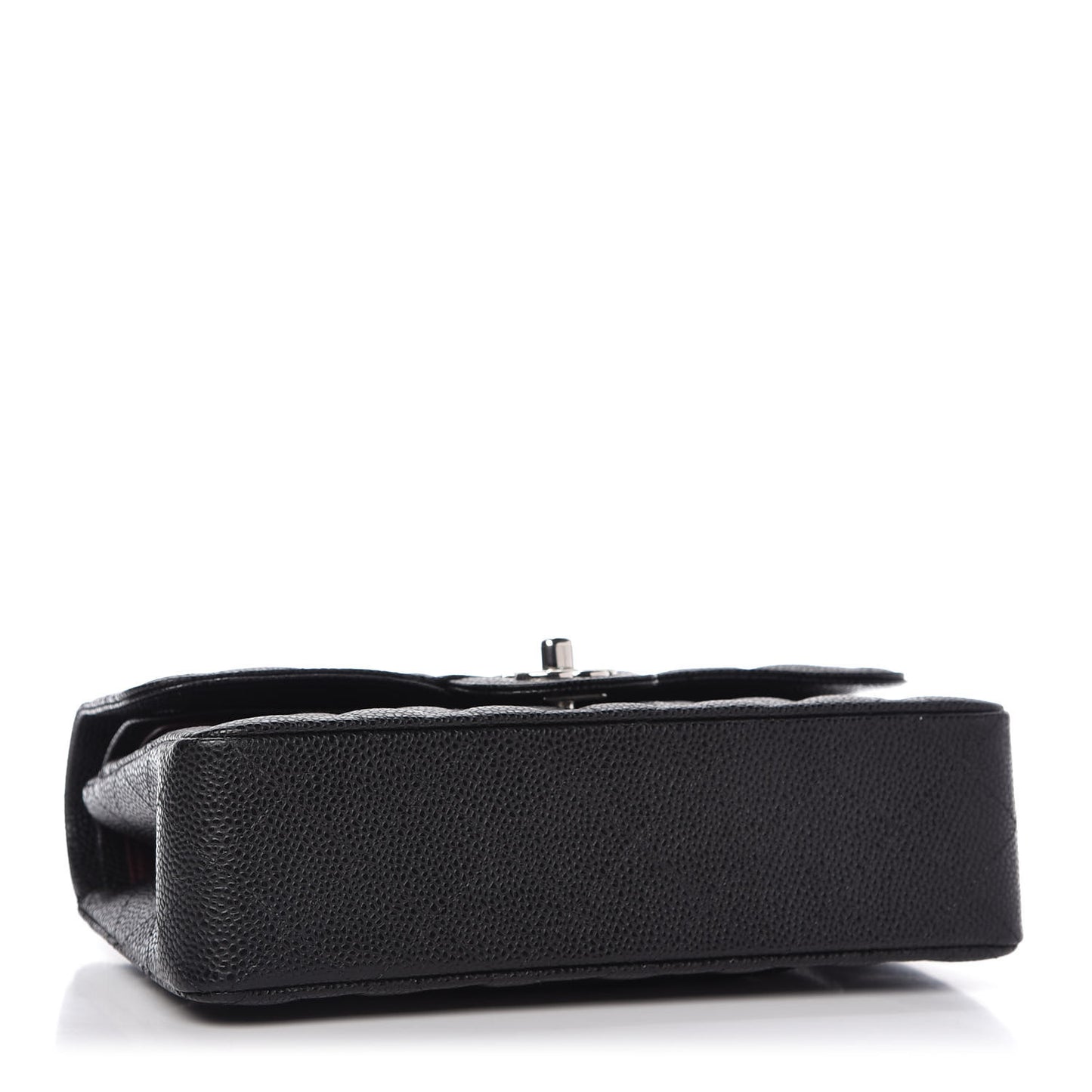 Caviar Quilted Small Double Flap Black