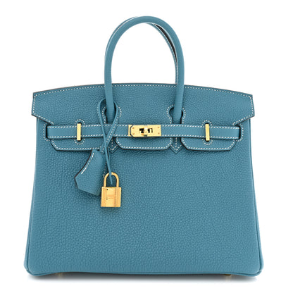 Hermes Togo Birkin 25 New Blue Jean 1 of 10