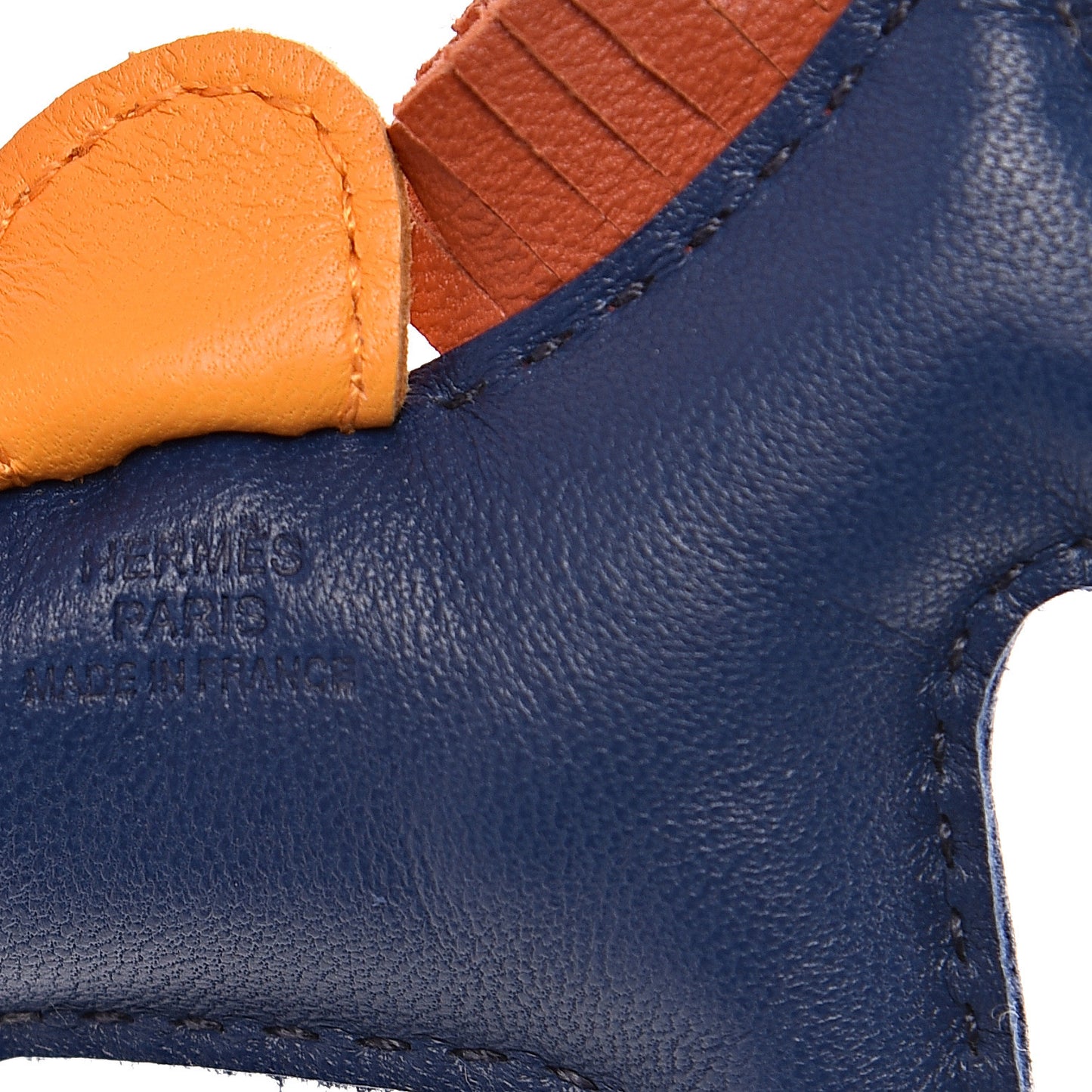 Milo Lambskin Grigri Rodeo Horse Bag Charm PM Bleu de Malte Cornaline Jaune D'Or