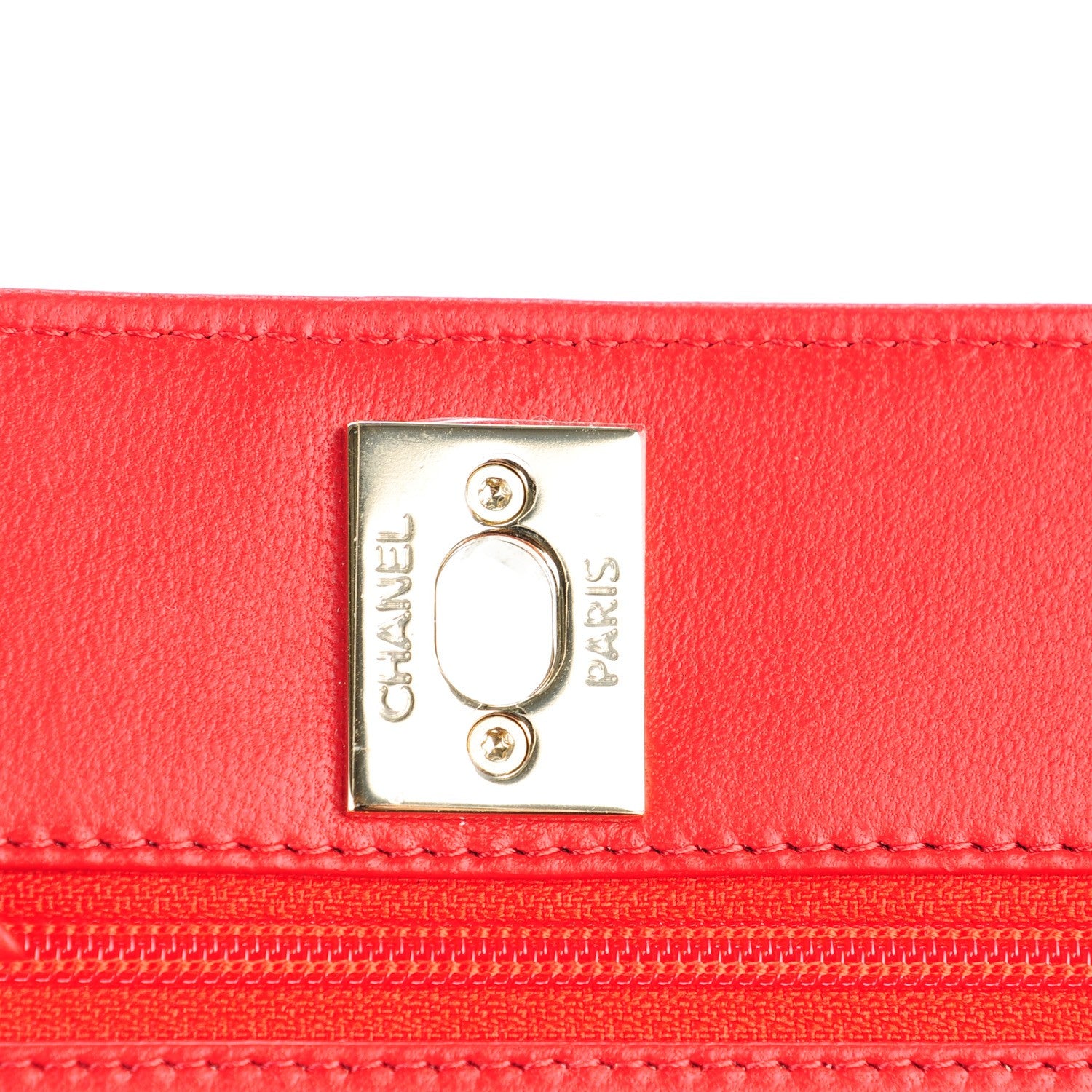 Chanel Lambskin Quilted Trendy CC Wallet On Chain WOC Red 5 of 9
