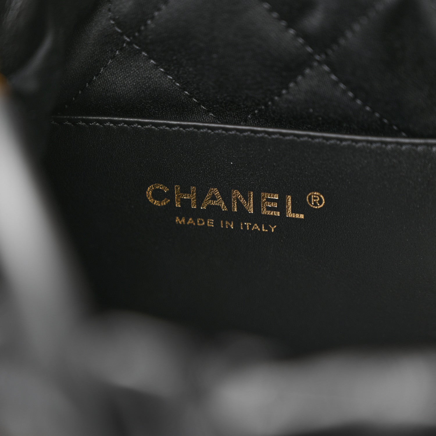 Chanel Shiny Crumpled Calfskin Quilted Pearl Mini Chanel 22 Black 6 of 11